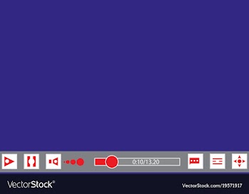 Video player template for web and mobile apps vector image