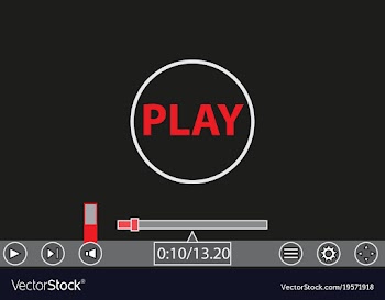 Video player template for web and mobile apps vector image