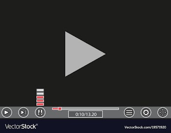 Video player template for web and mobile apps vector image