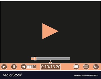 Video player template for web and mobile apps vector image