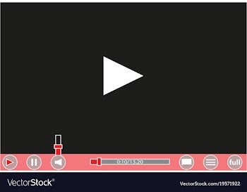 Video player template for web and mobile apps vector image