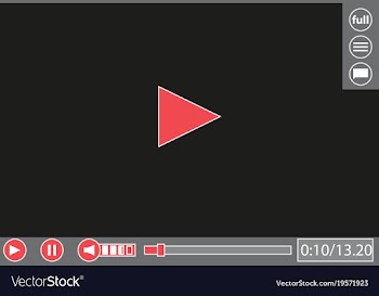 Video player template for web and mobile apps vector image