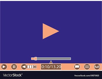 Video player template for web and mobile apps vector image