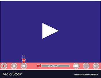Video player template for web and mobile apps vector image