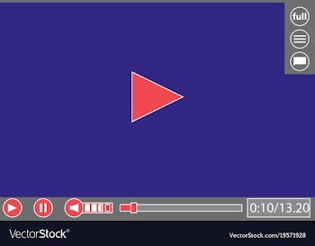 Video player template for web and mobile apps vector image