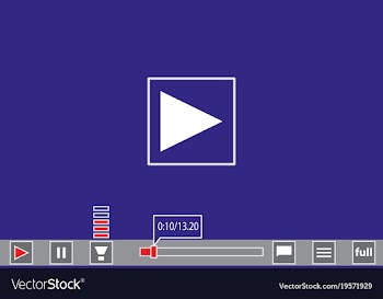 Video player template for web and mobile apps vector image