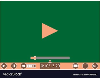 Video player template for web and mobile apps vector image