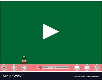 Video player template for web and mobile apps vector image