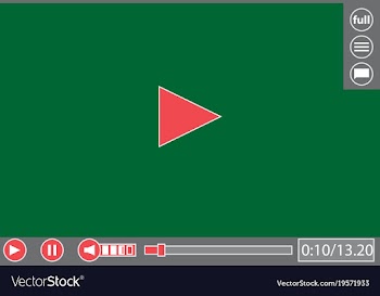 Video player template for web and mobile apps vector image
