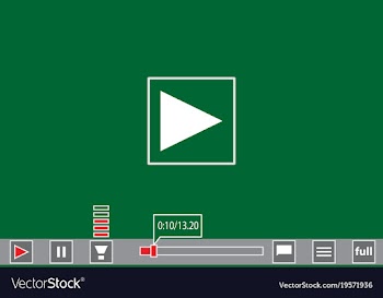 Video player template for web and mobile apps vector image