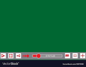 Video player template for web and mobile apps vector image