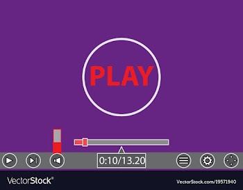 Video player template for web and mobile apps vector image