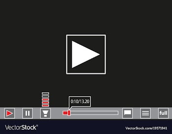 Video player template for web and mobile apps vector image
