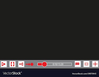 Video player template for web and mobile apps vector image
