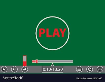 Video player template for web and mobile apps vector image