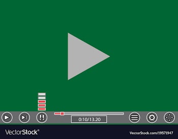 Video player template for web and mobile apps vector image