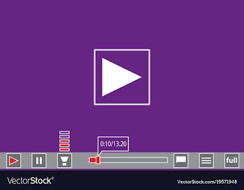 Video player template for web and mobile apps vector image