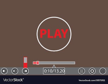 Video player template for web and mobile apps vector image