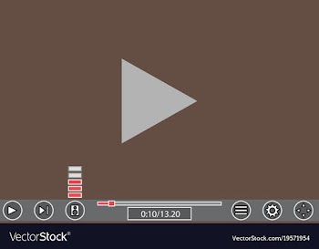Video player template for web and mobile apps vector image
