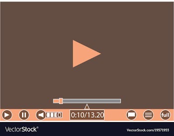 Video player template for web and mobile apps vector image