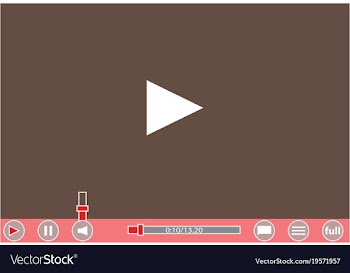 Video player template for web and mobile apps vector image
