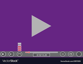 Video player template for web and mobile apps vector image
