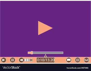 Video player template for web and mobile apps vector image