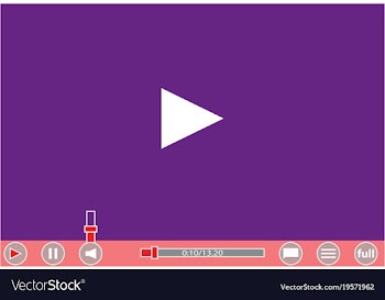 Video player template for web and mobile apps vector image