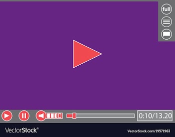 Video player template for web and mobile apps vector image