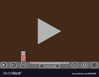 Video player template for web and mobile apps vector image