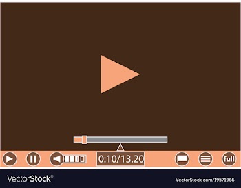 Video player template for web and mobile apps vector image