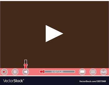 Video player template for web and mobile apps vector image