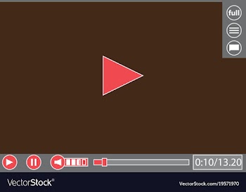 Video player template for web and mobile apps vector image