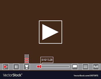 Video player template for web and mobile apps vector image