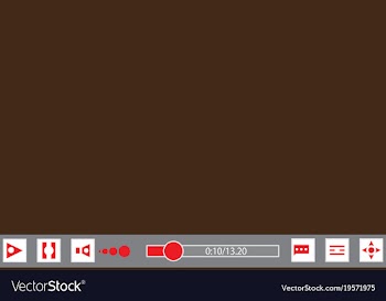 Video player template for web and mobile apps vector image