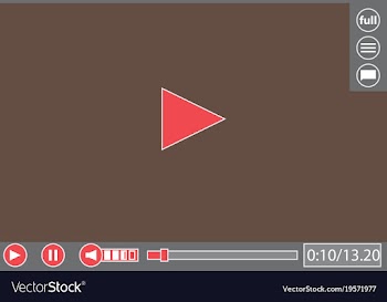 Video player template for web and mobile apps vector image