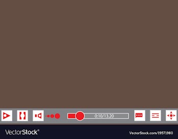 Video player template for web and mobile apps vector image