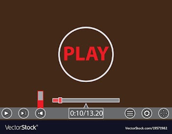 Video player template for web and mobile apps vector image