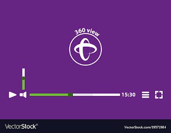 Video player template for web and mobile apps vector image