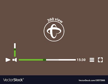Video player template for web and mobile apps vector image