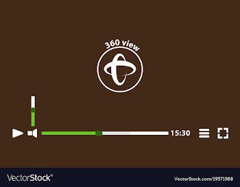 Video player template for web and mobile apps vector image
