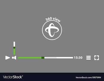 Video player template for web and mobile apps vector image