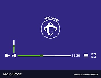 Video player template for web and mobile apps vector image