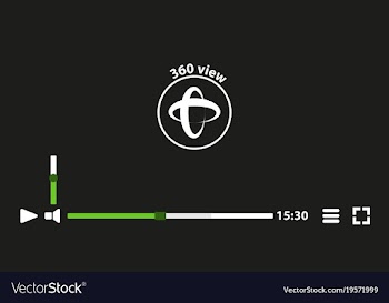 Video player template for web and mobile apps vector image