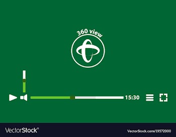 Video player template for web and mobile apps vector image