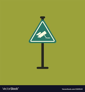 Video surveillance sign vector image