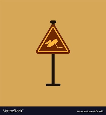 Video surveillance sign vector image