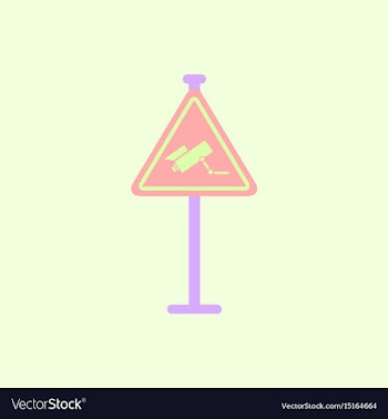 Video surveillance sign vector image