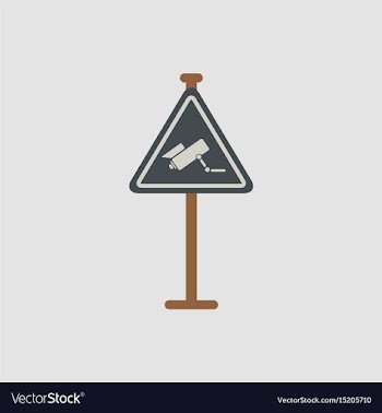 Video surveillance sign vector image