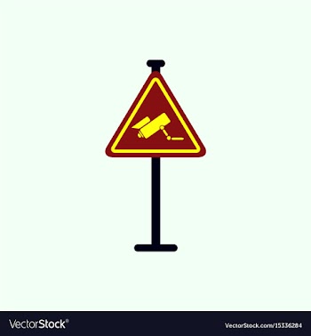 Video surveillance sign vector image
